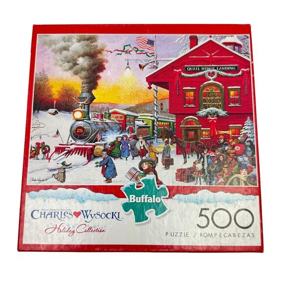 Charles Wysocki Holiday Collection Christmas 500 Piece Jigsaw Puzzle *COMPLETE* - Picture 1 of 6
